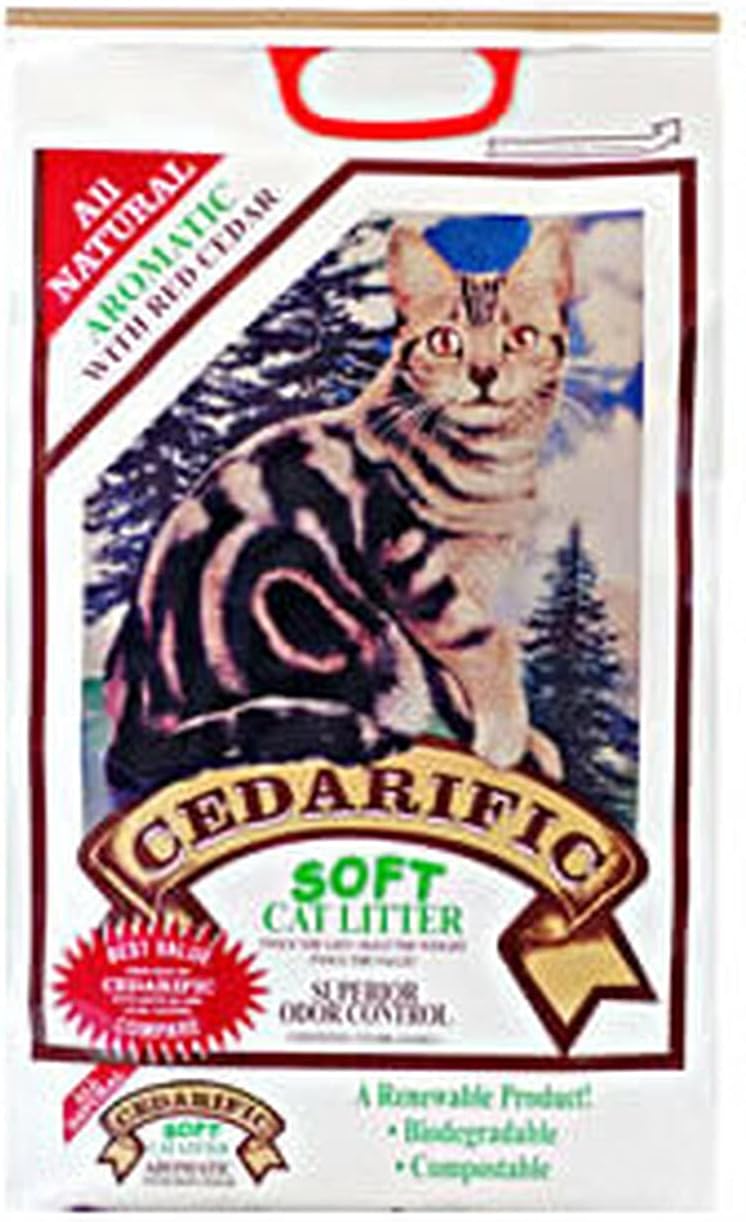 Cedarific Natural Cedar Chips Cat Litter, 7.5 lb (Pack of 1)