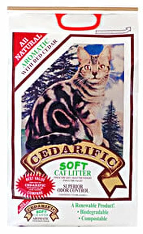 Areia para Gatos de Lascas de Madeira e Cedro Cedarific, Pacote com 1 de 3,4 kg