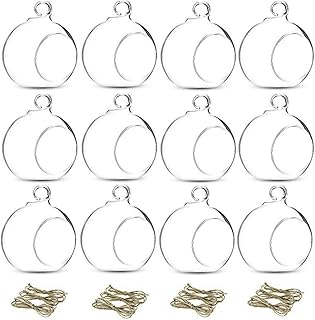 NUPTIO Glass Terrarium Globe Ornaments 12 Pcs 3.15