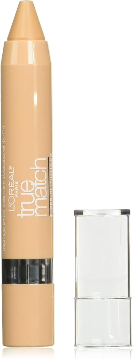 L'Oreal Paris True Match Super Blendable Crayon Concealer, Light/Medium Warm, 0.1 oz.