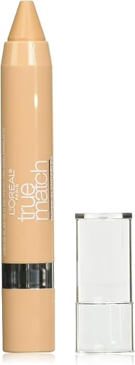 L'OREAL PARIS True Match Super Blendable Crayon Natural Concealer, Light/Medium Warm, 0.1 Oz.