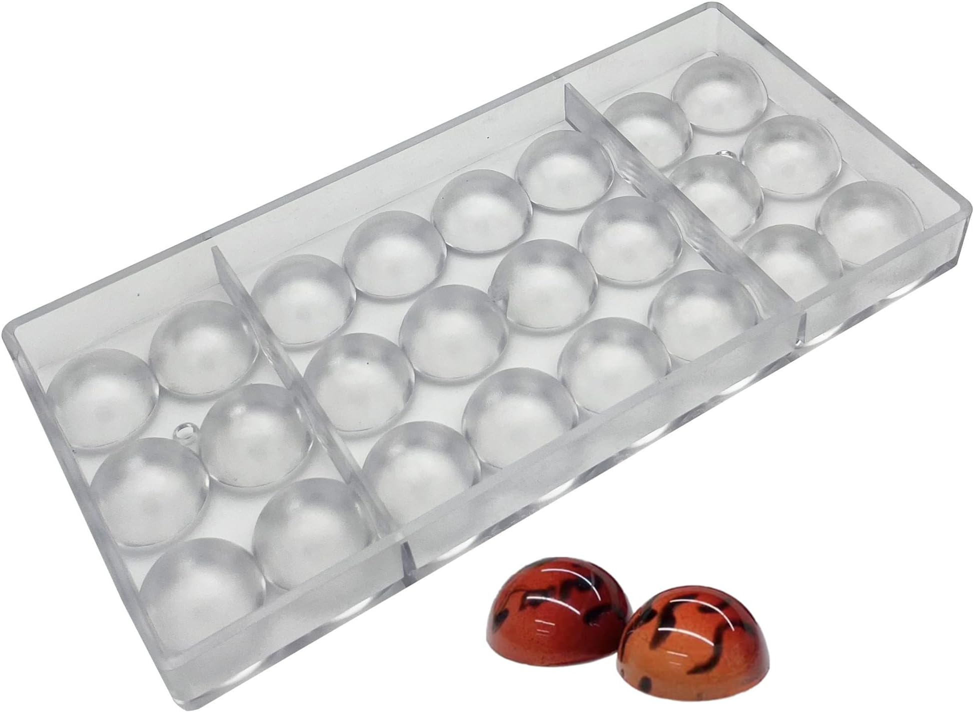 Goldbaking Semi Sphere Chocolate Mould PC Polycarbonate Hemisphere Chocolate Mold (s 1.2inch)