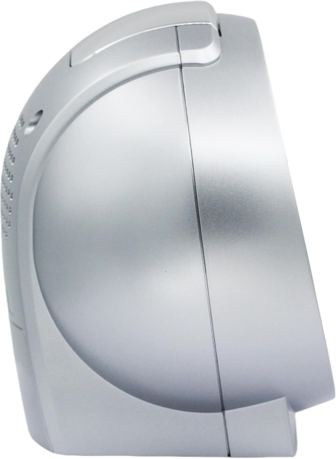 SEIKO QHK059ALH Oval Non Ticking Bedroom Alarm Clock, Silver, 4.4 x 5 Inches