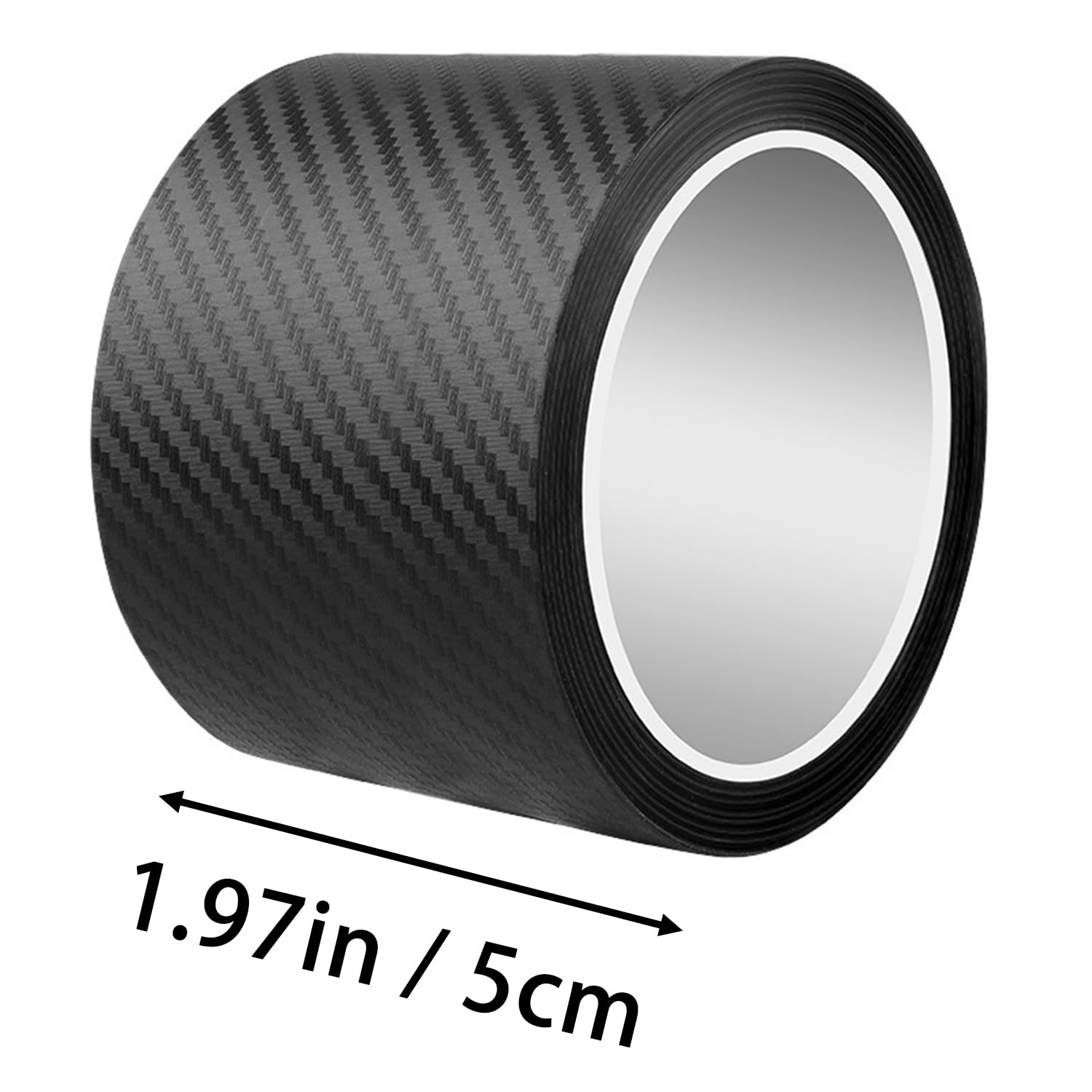 Pellicole battitacco di protezione in fibra di carbonio YUNYU 5 cm x 3 m nero opaco per auto