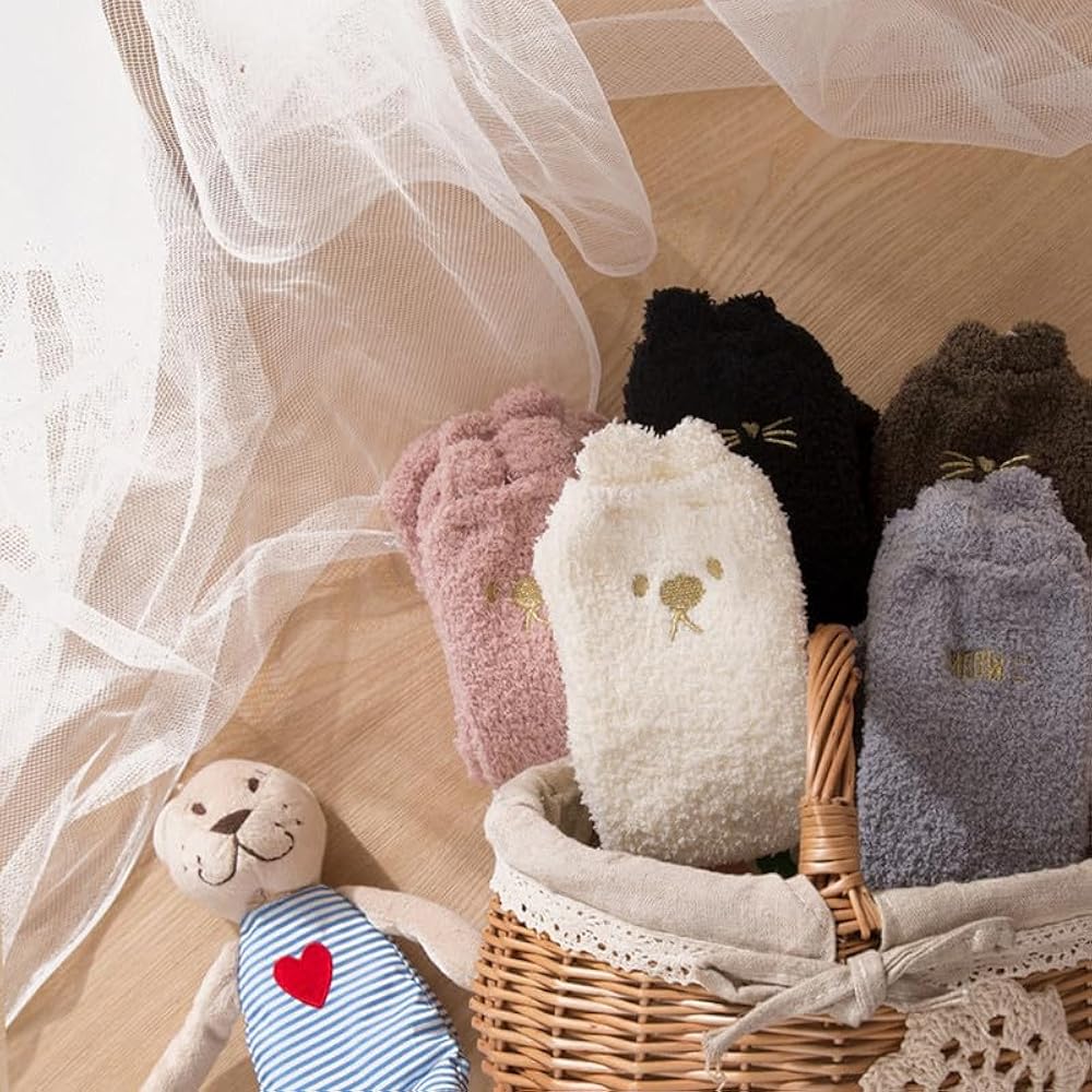 Calzini Invernali Donna In Pile Corallo - 8 Paia Morbide E Pelose - Termici Per Casa E Letto - Taglia Unica - Foto 9