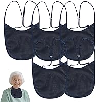 Vista 10 de Funda de traqueotomía transpirable con capa de filtro y correas ajustables, protector de estoma de cuello poscirugía de malla suave para adultos