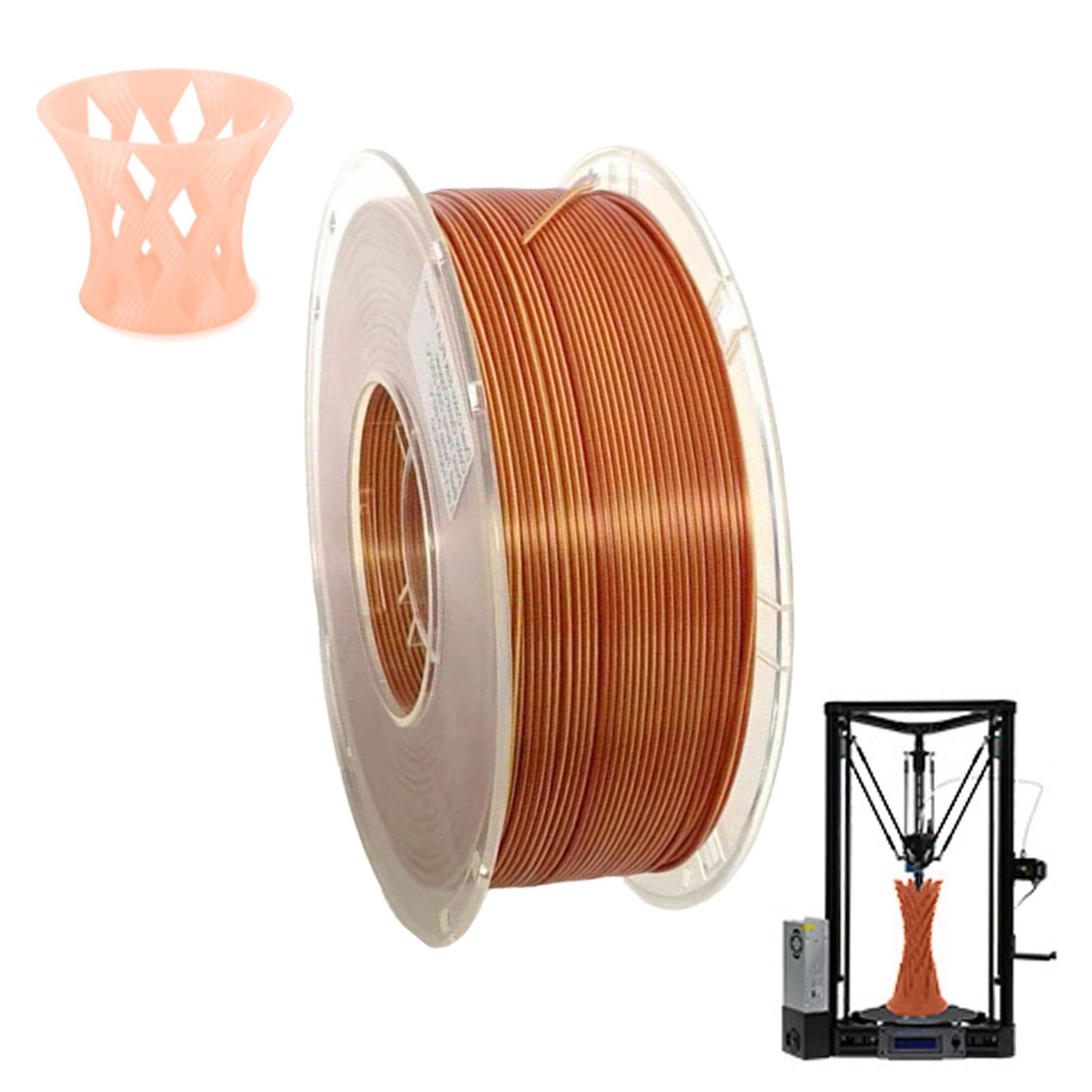 Filament do drukarki, Jedwabny filament do drukarki | Materiały eksploatacyjne do drukarek Dwukolorowy filament drukujący - Wielokolorowy filament szpulowy Quick Change | eksploatacyjne do drukarek Dwukolorowy filament drukujący - Wielokolorowy filament s
