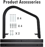 Vista 5 de WALMANN Soporte de piso para bicicleta, soporte de estacionamiento de bicicletas de acero para 1 bicicleta, ruedas de 22-28 pulgadas, ancho máximo
