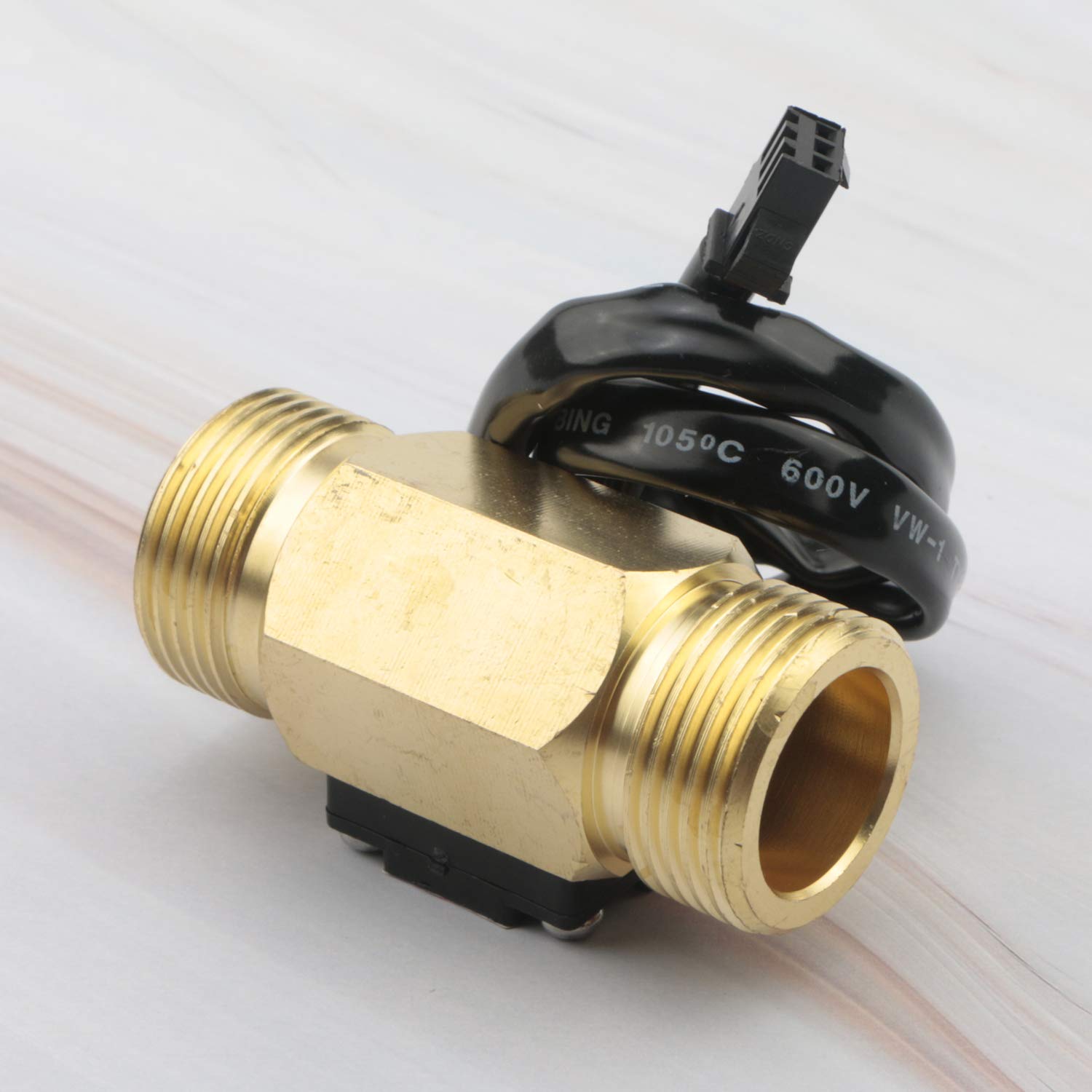 Hall Effect Liquid Water Flow Sensor, 1Pcs, G3/4", Brass