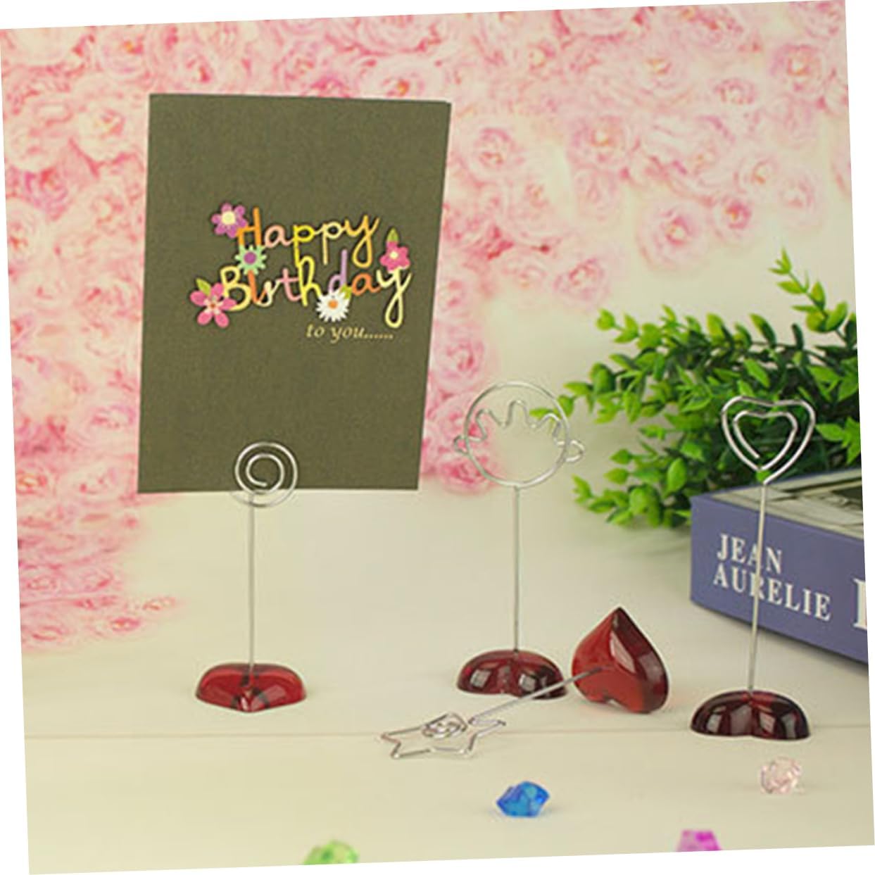 5pcs Photo Clip Holders for Wedding Table Number Metal Card Holders Memo Clip for Restaurant