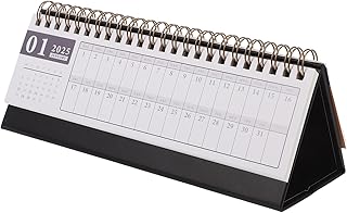 Tofficu 小さな 卓上 カレンダー 2025、 12 月間 デスクトップ カレンダー 8X6インチ、 マンスリー フリップ テーブル 1月。 2025 から 12月 2025 家庭用 学校 オフィス デスク用