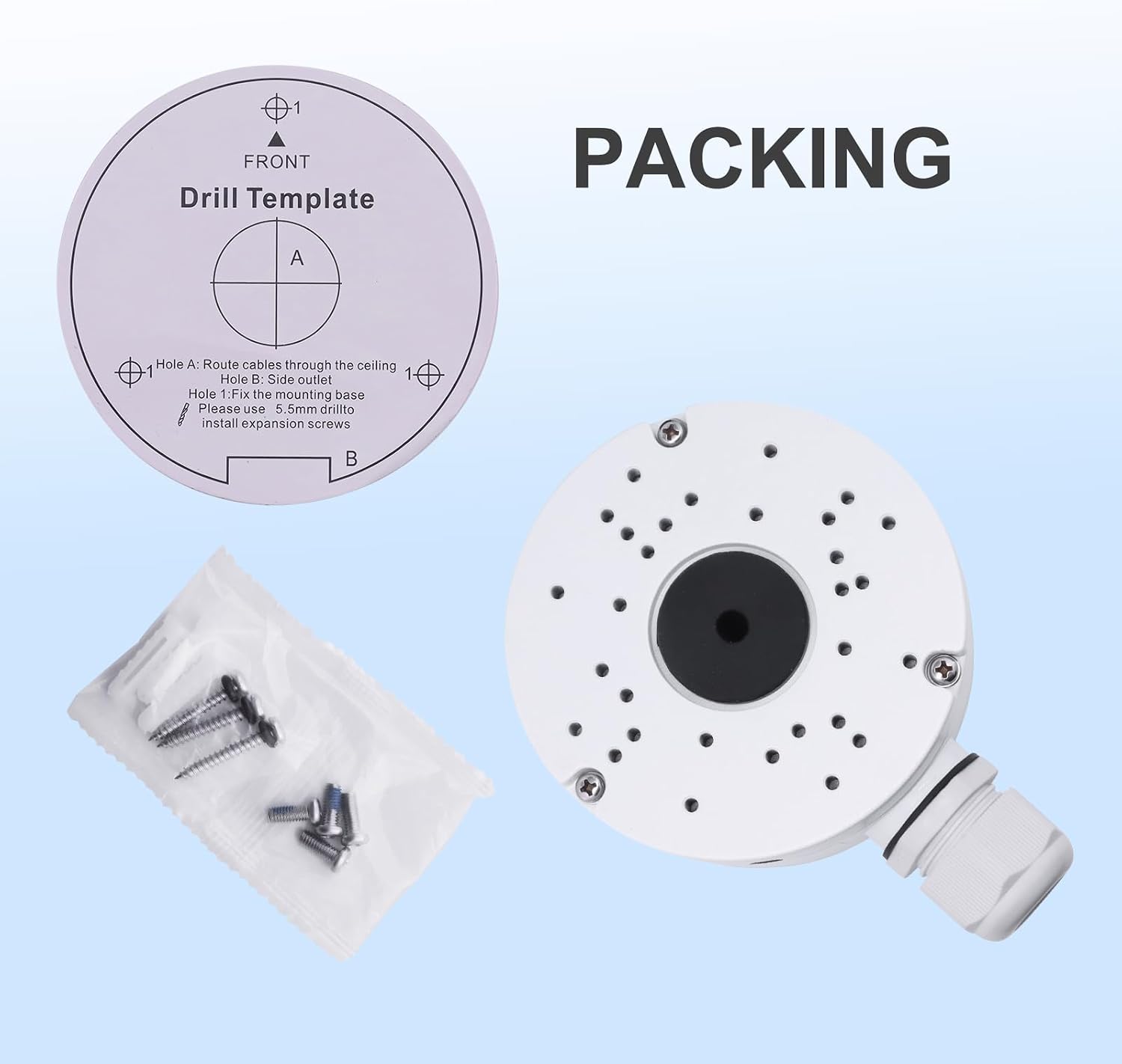 Anpviz Wall Mount Bracket JB-B1278W, Compatible with Anpviz IP PoE Cameras IPC-D250/240/280W-S, IPC-D3240W-S/IPC-D3243W-S, IPC-D3A83W-S, IPC-B8740W-S/IPC-B8743W-S