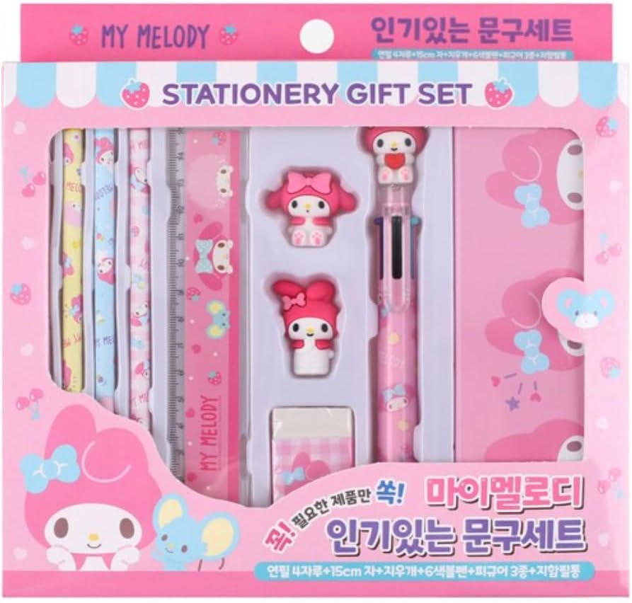 Bandal & Neoul Kitty & Friends' Premium Stationery Set in Box - Choose Your Character (Kuromi)