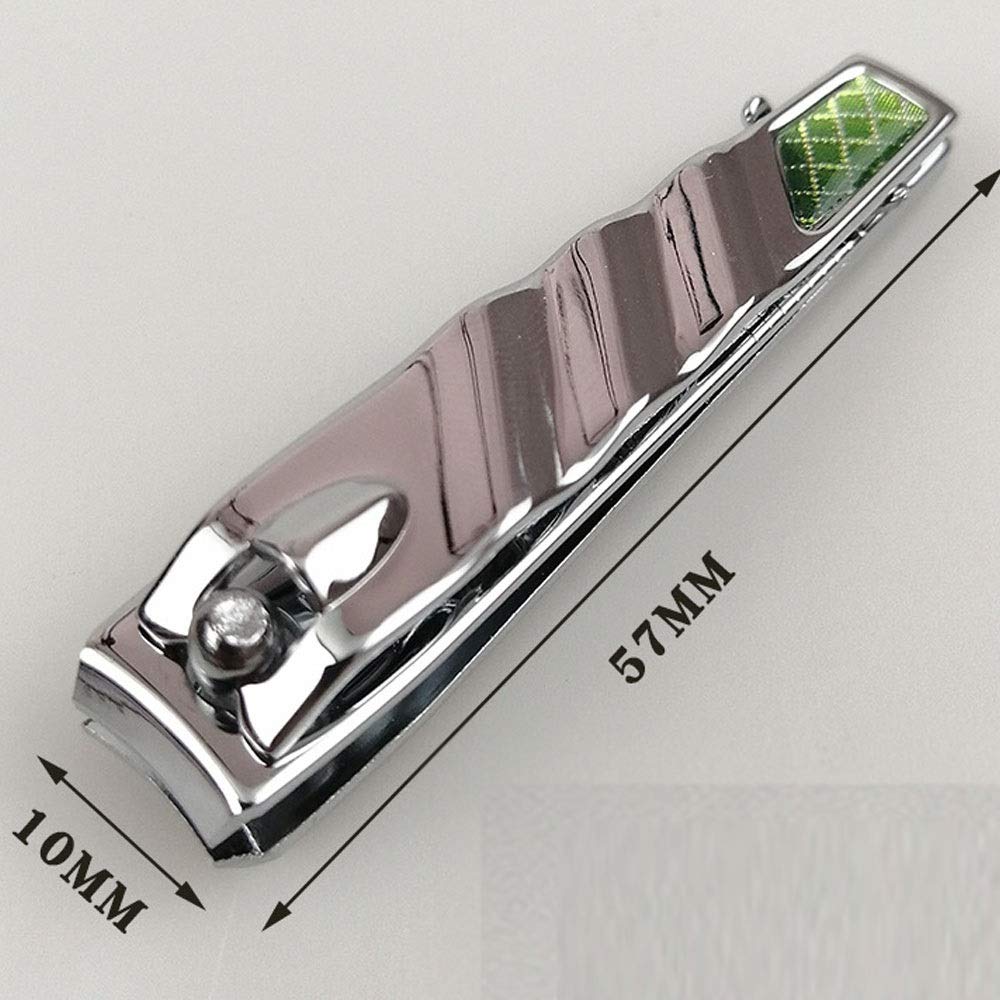 XIANGFAZJD Cortauñas Clippers de uñas para Adultos Clippers de uñas de Plata de Acero al Carbono 57 * 10 mm cortadores de uñas portátiles