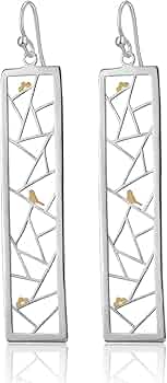 Lotus Fun Orecchini A Goccia In Argento 925 Con Foglia Di Ginkgo, Fatti A Mano, Unici Per Donna