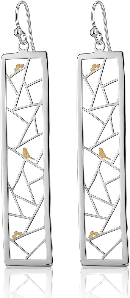 Lotus Fun Orecchini A Goccia In Argento Sterling S925 - Elemento Orientale Taglio Carta, Design Floreale Cinese, Fatti A Mano, Gioielli Donna Creativi, Confezione Regalo - 2