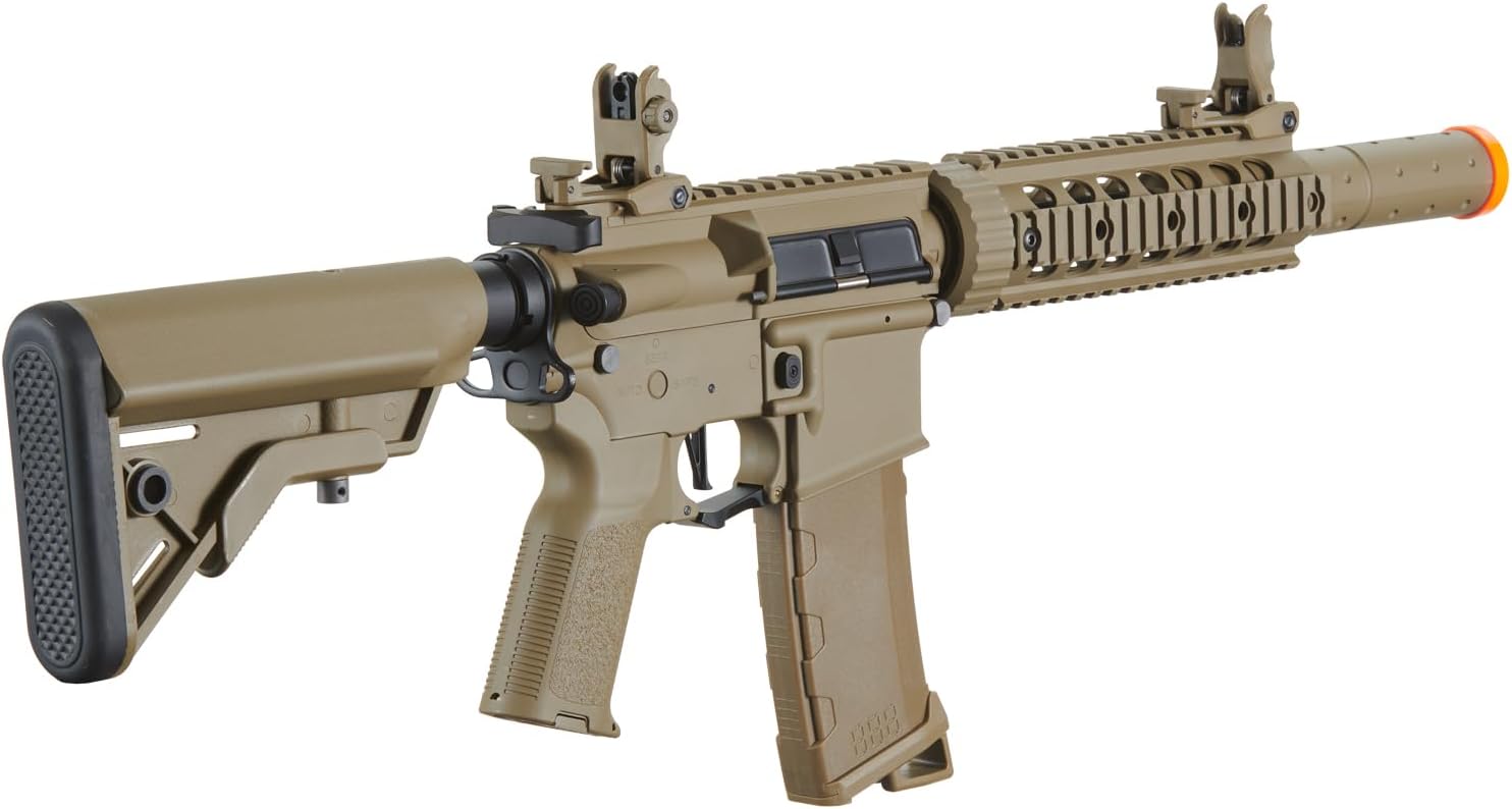 Lancer Tactical Gen 3 M4 Carbine SD AEG Airsoft Rifle Color Tan