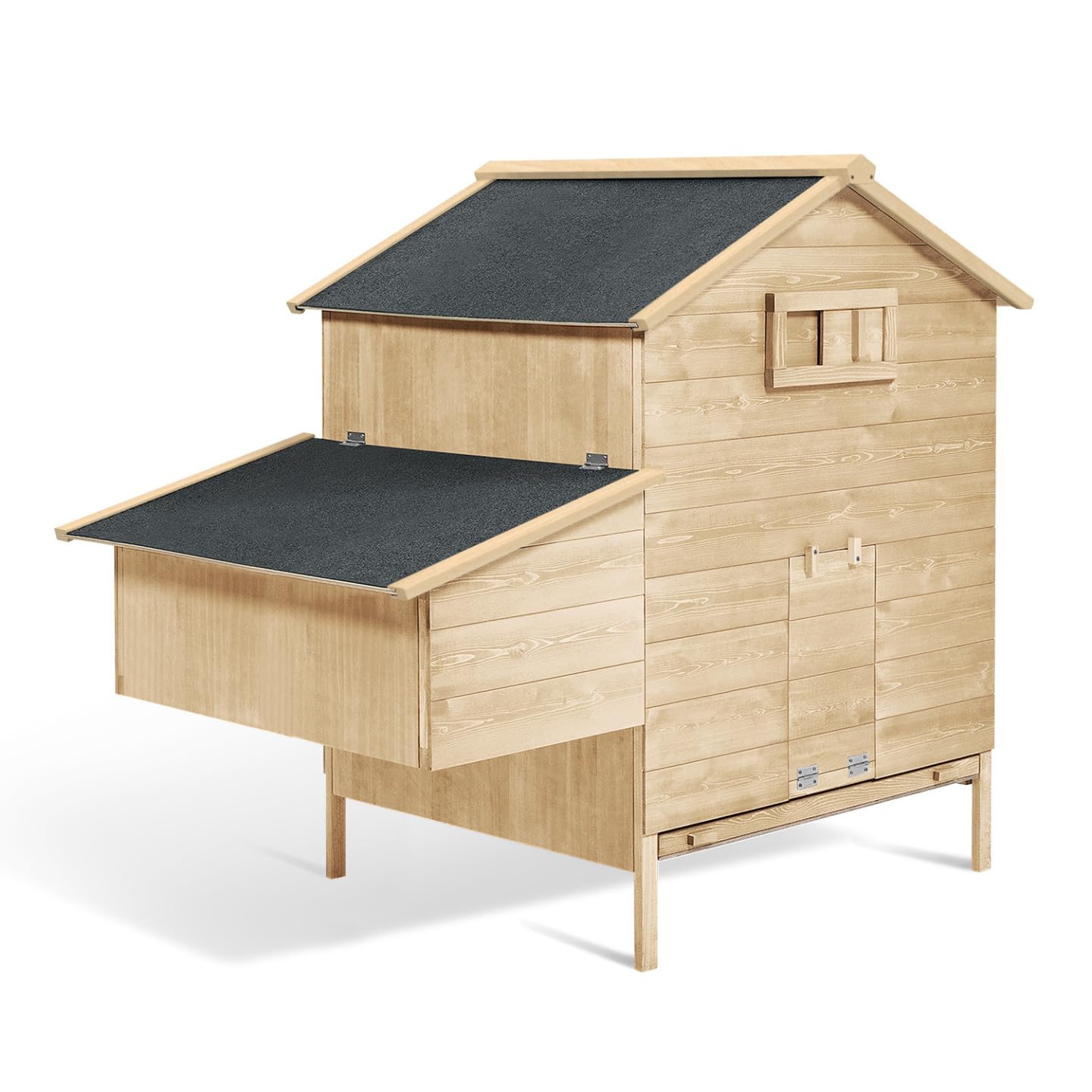 Poulailler Chalet XL En Bois Avec Pondoir – Grand Modèle Pour 4 à 6 Poules, Ultra Confort Et Sécurisé
