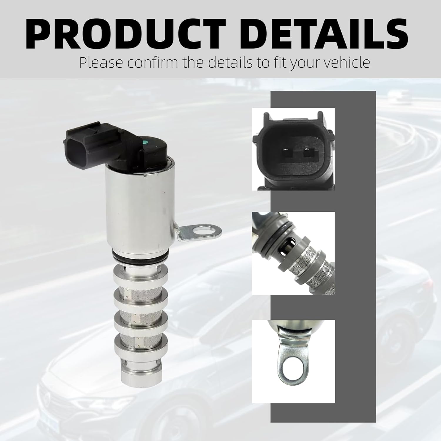 Engine Variable Valve Timing Solenoid Camshaft Actuator VVT Solenoid Compatible with 08-12 ACCORD 12-15 CROSSTOUR 12-14 CR-V2.4L 15830R44A01 15830R5AA01 VVT220 VTS1029 918-076 918076 FRONT INTAKE