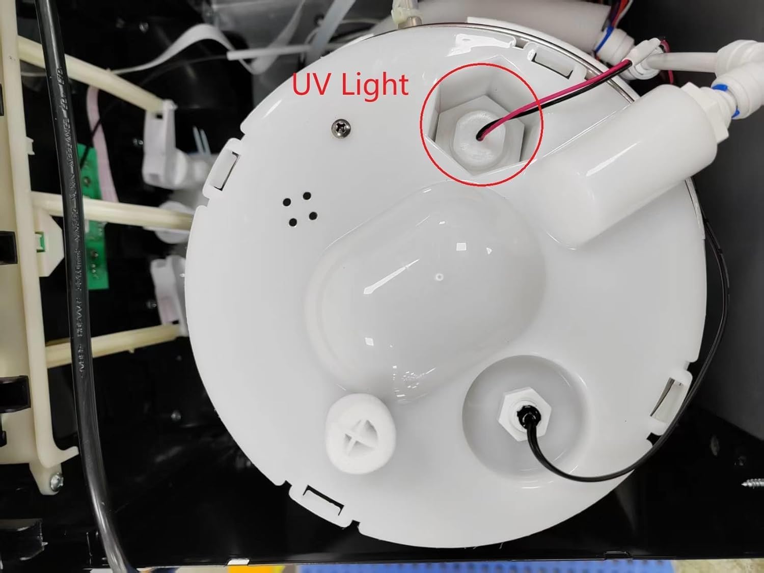 Internal view showing the UV light component