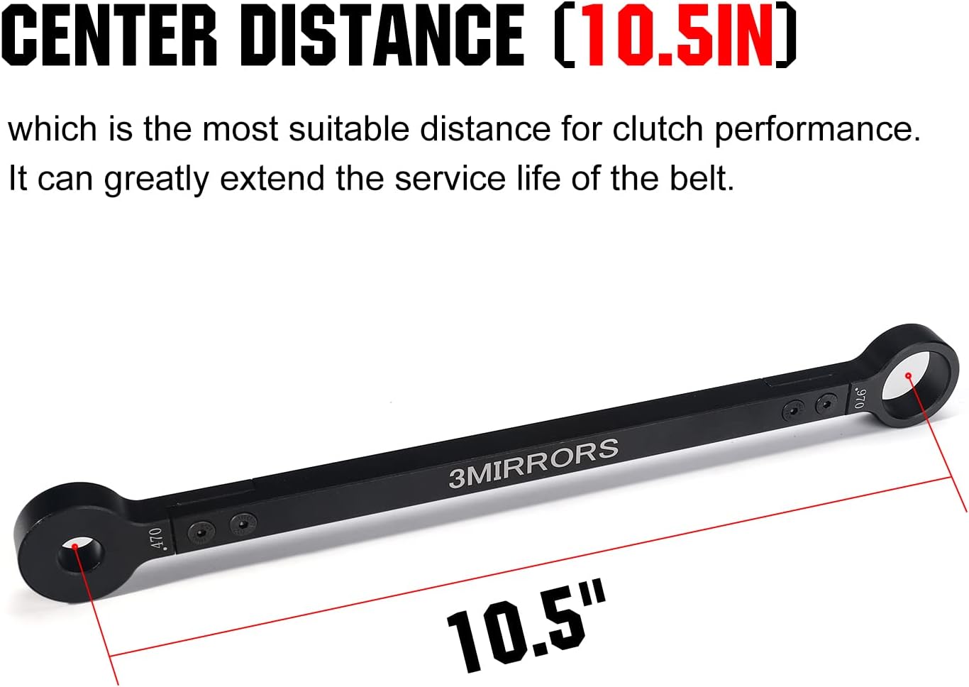 3mirrors Clutch Alignment Tool Compatible with Polaris RZR XP Sportsman 570 Ranger 900 XP with 10.5in Spacing, Aluminum