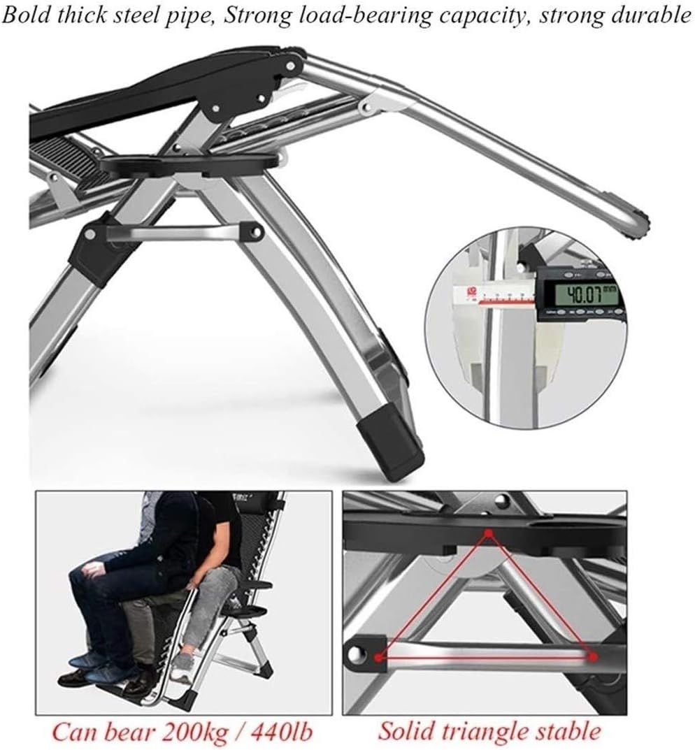 Reclining Garden Chairs, Reclining Lounge Chairs, Folding Chair, for Patio, Lawn and Garden, Beach, Camping, Outdoor Patio Lounge Chairs, Load ≥ 200kg/33