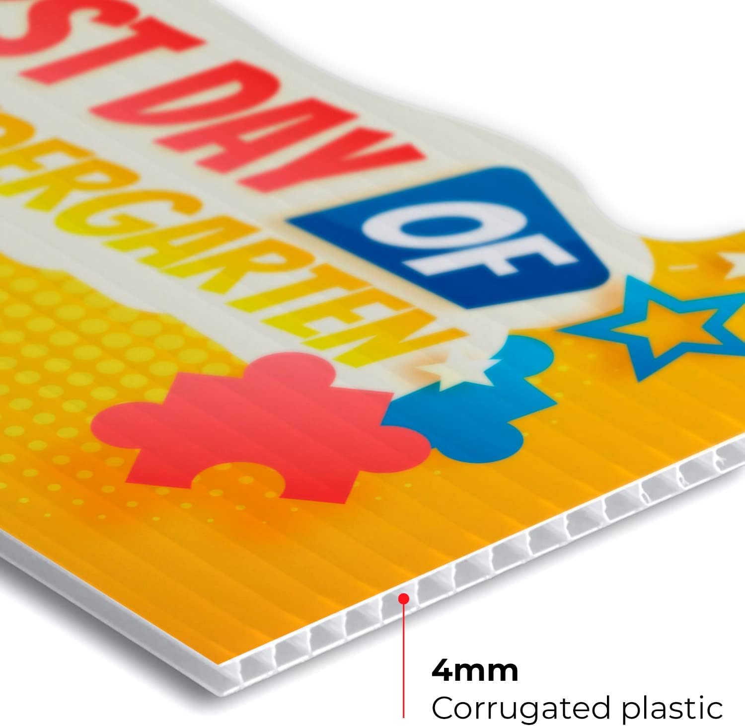 Soul Décor Back to School Photo Prop Board, Picture Frame First Day of Kindergarten, Perfect for Home Fun Memory Picture Taking or Teacher and Classroom Use, Cut Out Board Sign, Coro Plastic