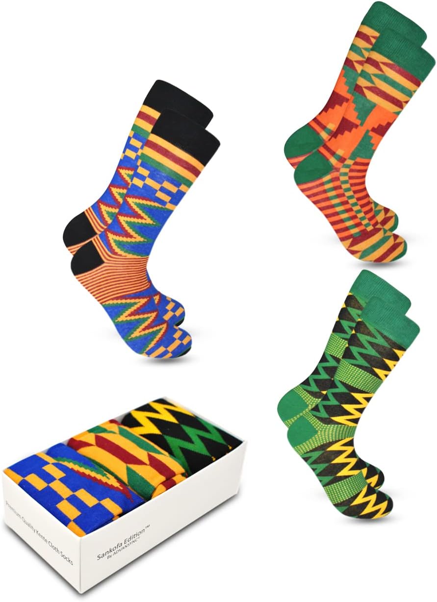ADVANSYNC Premium Kente Cloth Socks