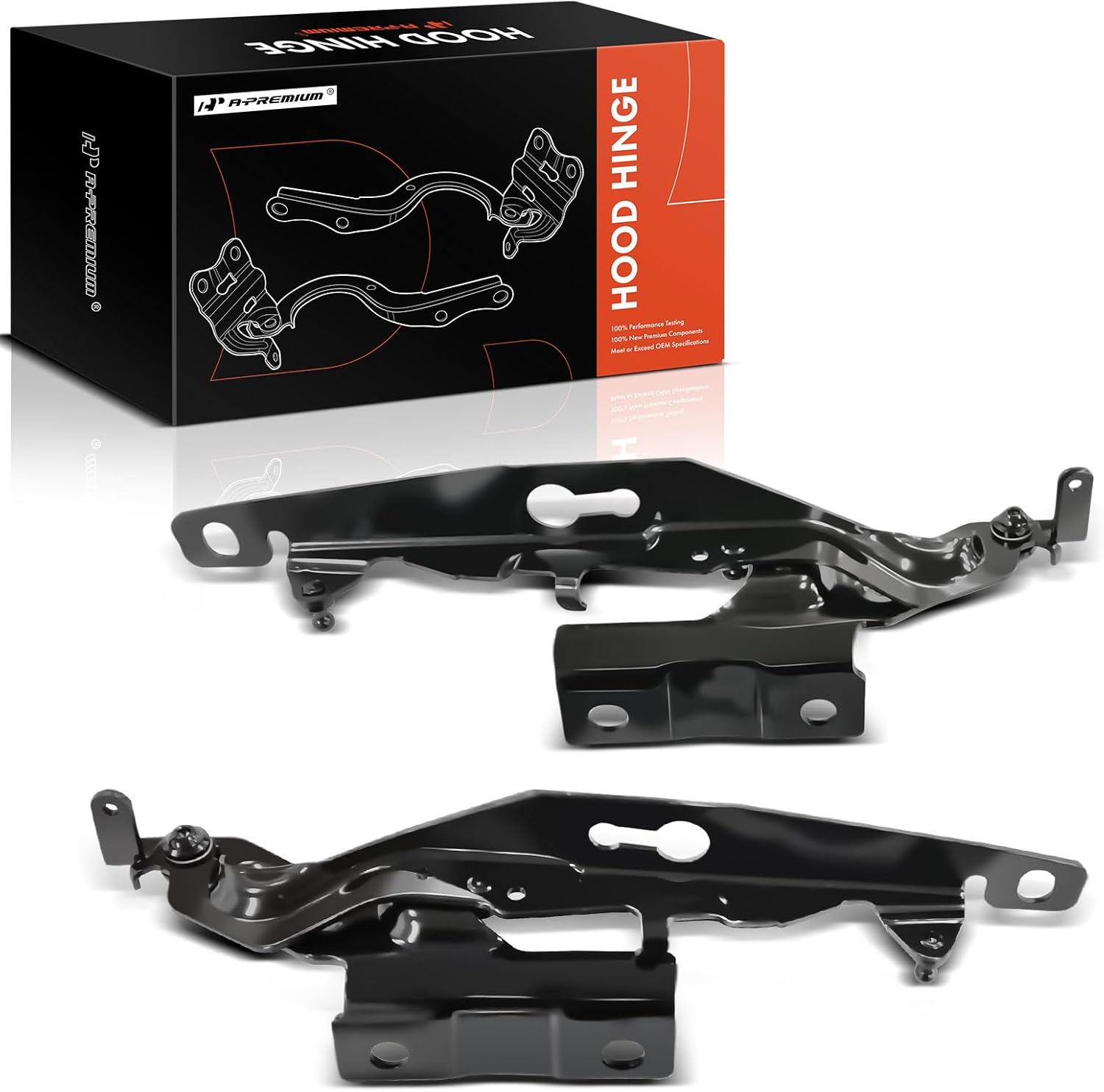 A-Premium Driver and Passenger Hood Hinges Compatible with Volvo S60 2011-2020, S60 Cross Country 2017, V60 2015-2018, V60 Cross Country 2016-2017, Set of 2 Front Left and Right Side Hood Hinges