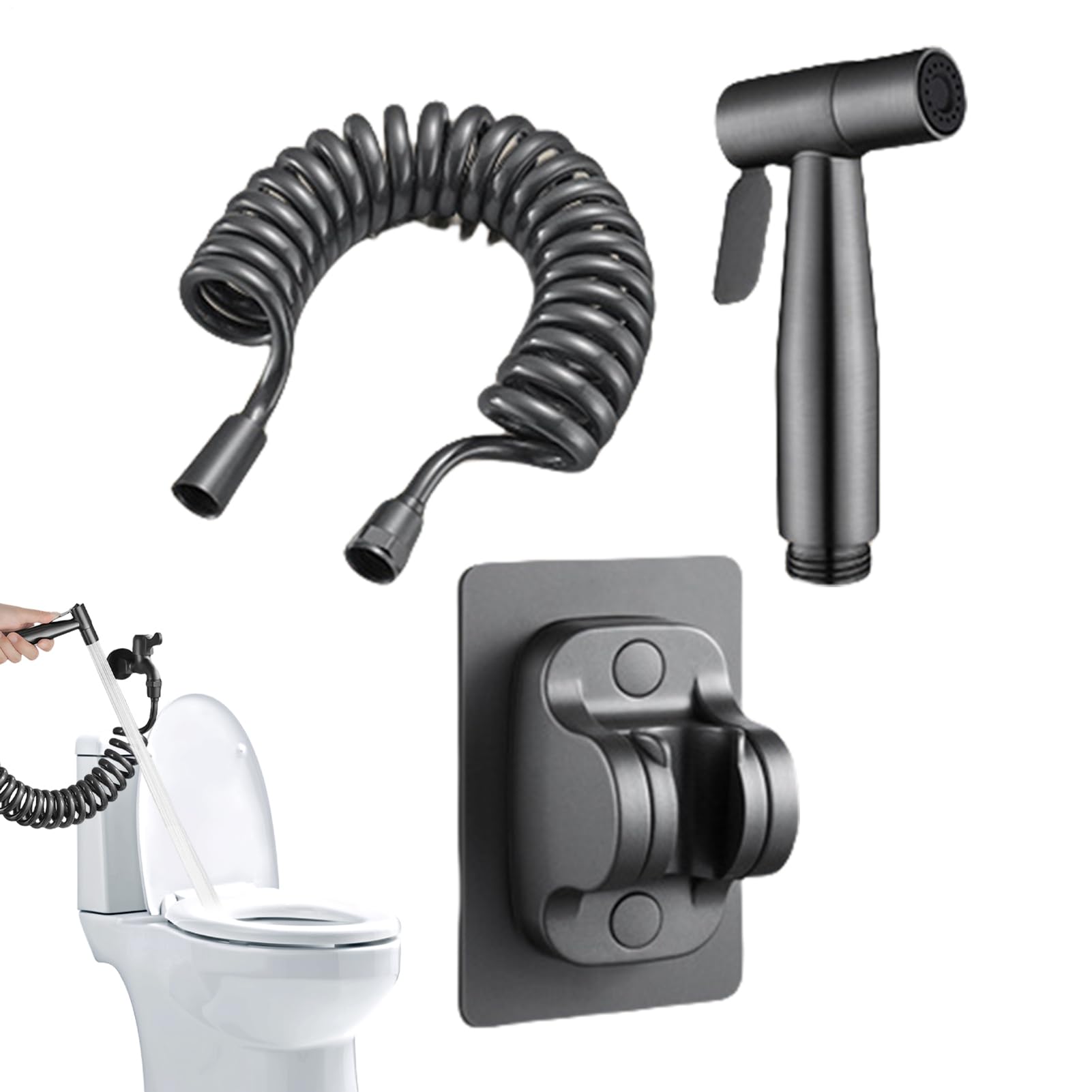 Prysznic Toaletowy Ergonomiczny uchwyt, szczelne połączenie, narzędzie | Bateria Bidetowa Z Wężem Kąpiel Zwierząt Czyszczenie Zlewu Higiena Kempingowa Opieka