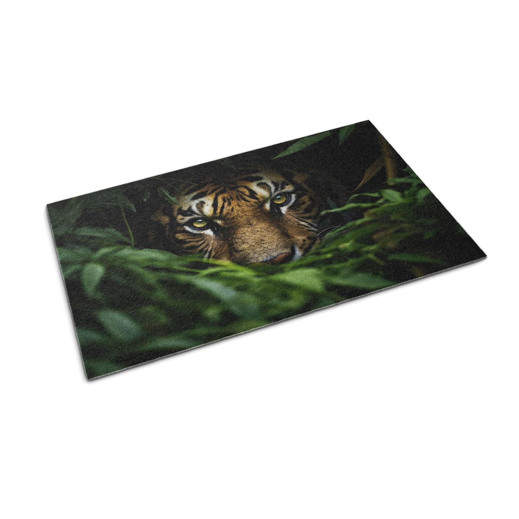 Tapis paillasson de balcon anti-saleté Tulup 60x40 cm extérieur tigre jungle