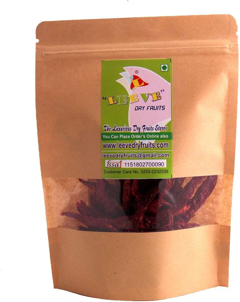 Leeve Dry Fruits Spices Dried Red Whole Shankheshwri Chilli 800 gram Pack | Sabut Lal Mirch | Non-GMO Dried Red Chilli