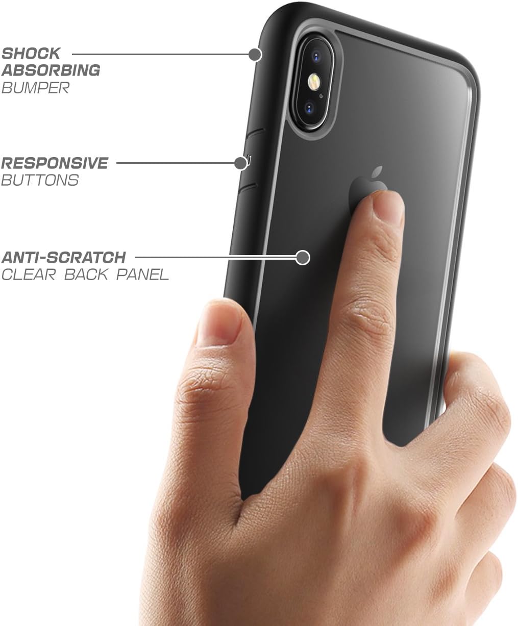 SUPCASE [Unicorn Beetle Style] Case Designed for iPhone X, iPhone XS, Premium Hybrid Protective Clear Case for Apple iPhone X 2017/ iPhone XS 2018 Release (Black)