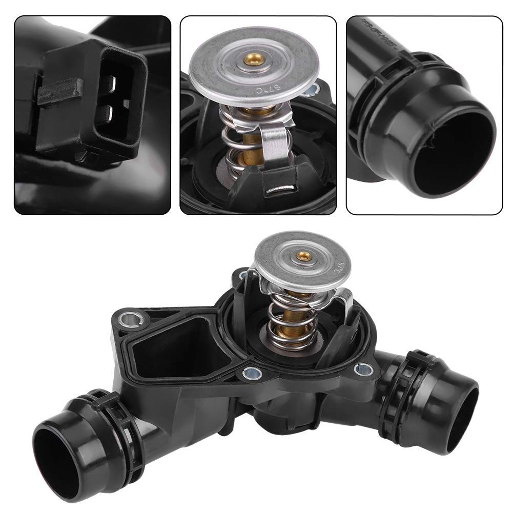 Ensemble de Boîtier de Thermostat avec Joint de Capteur Remplacer, Thermostat de Liquide de Refroidissement Moteur et Ensemble de Boîtier 11531437040 pour E46 E39 X5 X3 Z3 Z4