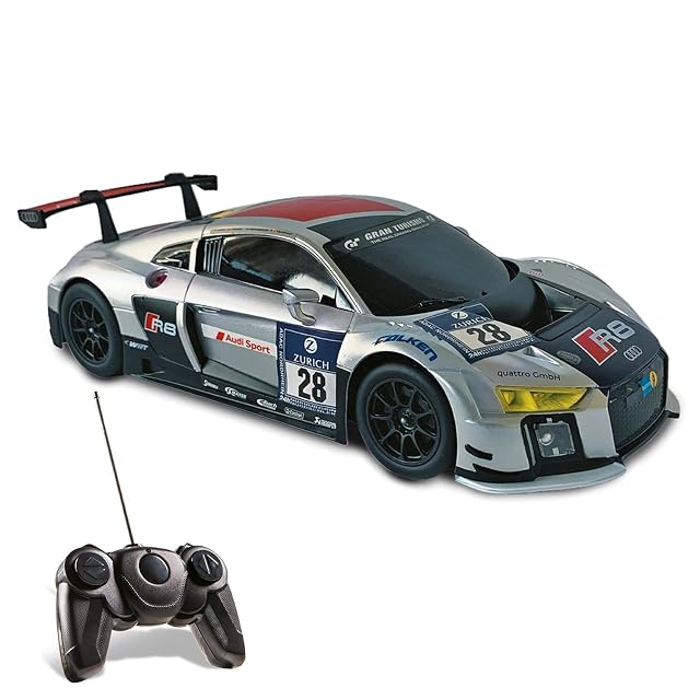 MONDO Motors, Audi R8 LMS, Modelo a Escala 1:18, hasta 8 km/h de Velocidad, Coche de Juguete para Niños