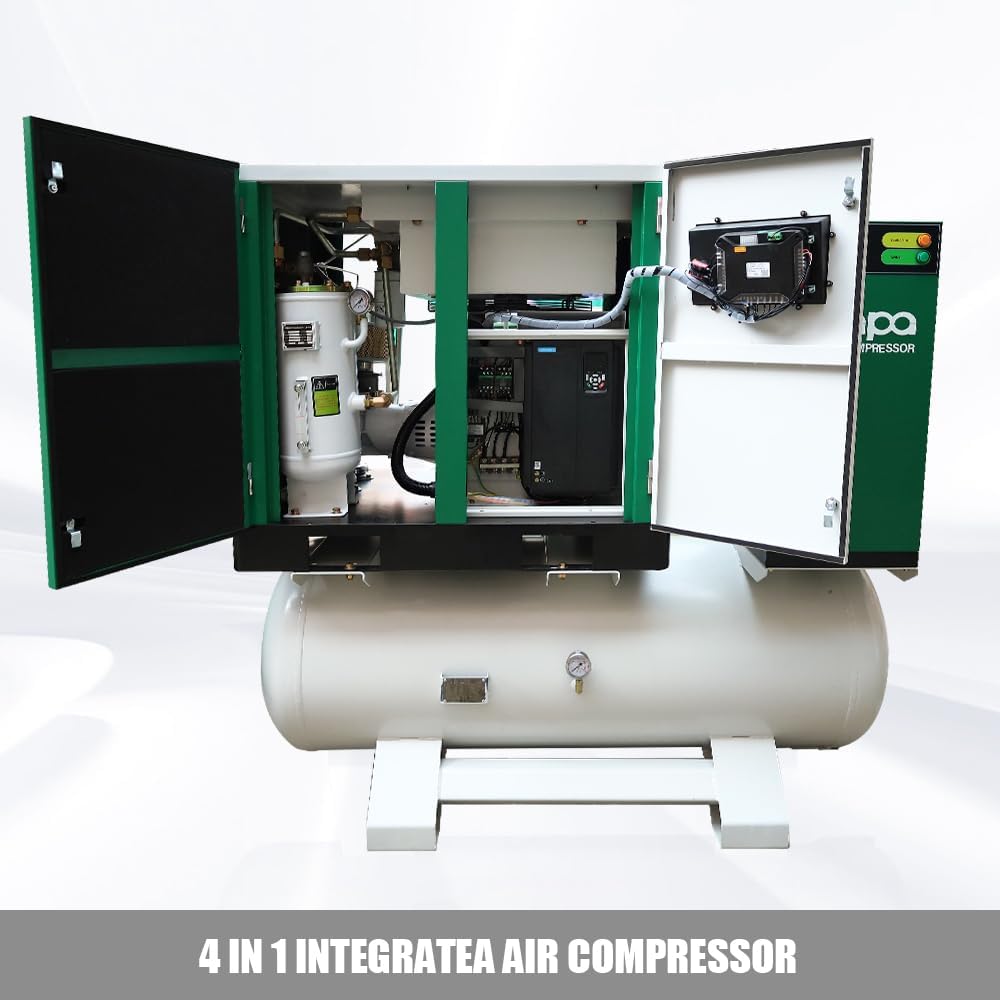 KAPA 16bar 4-in-1 11KW/15HP Stationary screw air compressor 232psi 35.67cfm Stationary air compressor with VSD 480v for Manufacturing