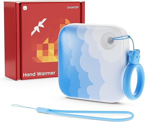 Gaiatop Calentadores de manos, calentador de manos eléctrico con filtro y bolsillo, calentador de bolsillo de doble cara, reutilizable, portátil,