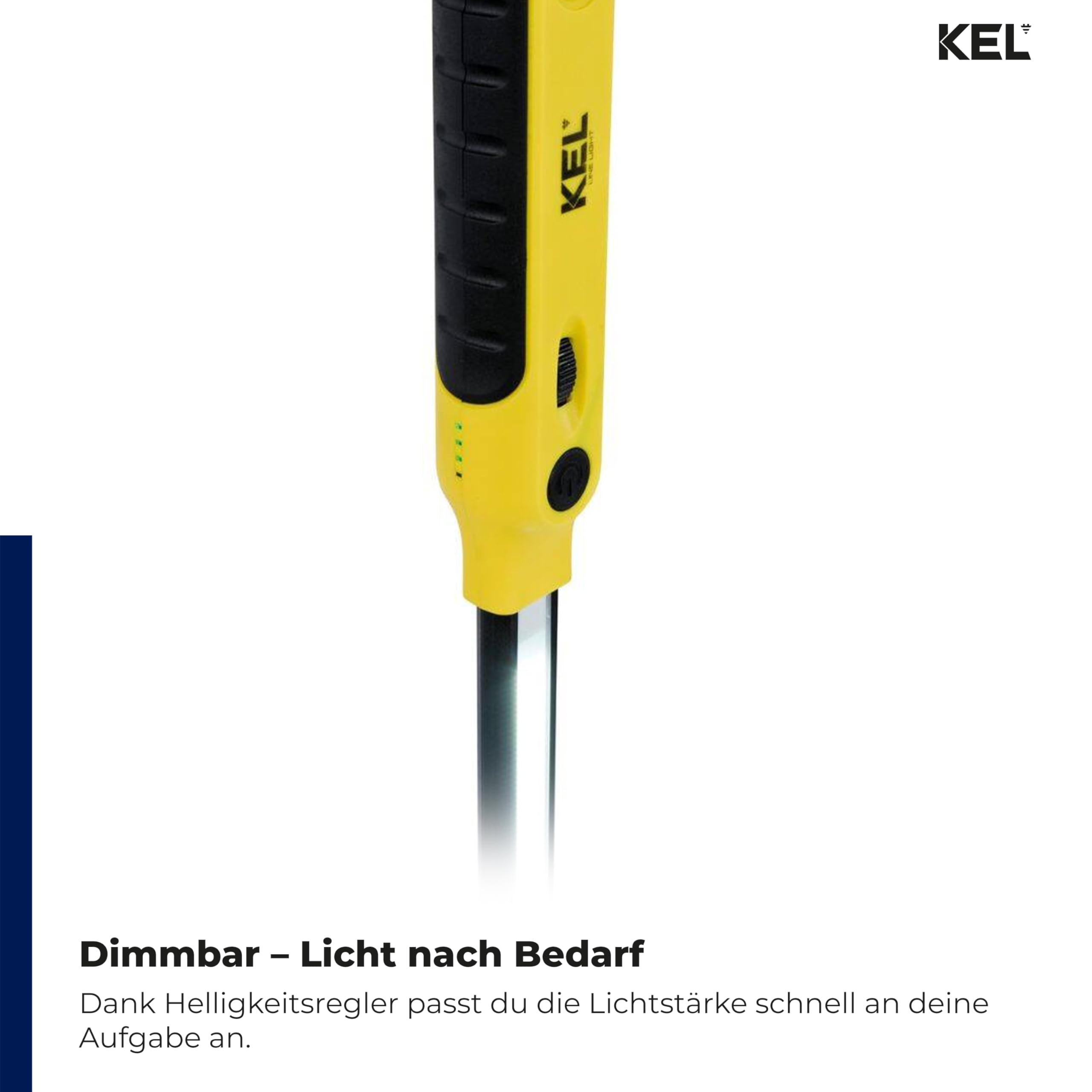 KEL LIGHT - Lámpara de taller (1000 lúmenes, LED, 6500 K, color negro y amarillo)