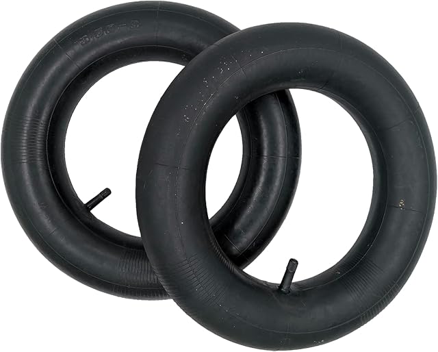2 Pieces of 3.50-8 Wheelbarrow Replacement Inner Tubes with TR-13 Straight Valve for Wheelbarrows, Mowers, Hand Trucks and More