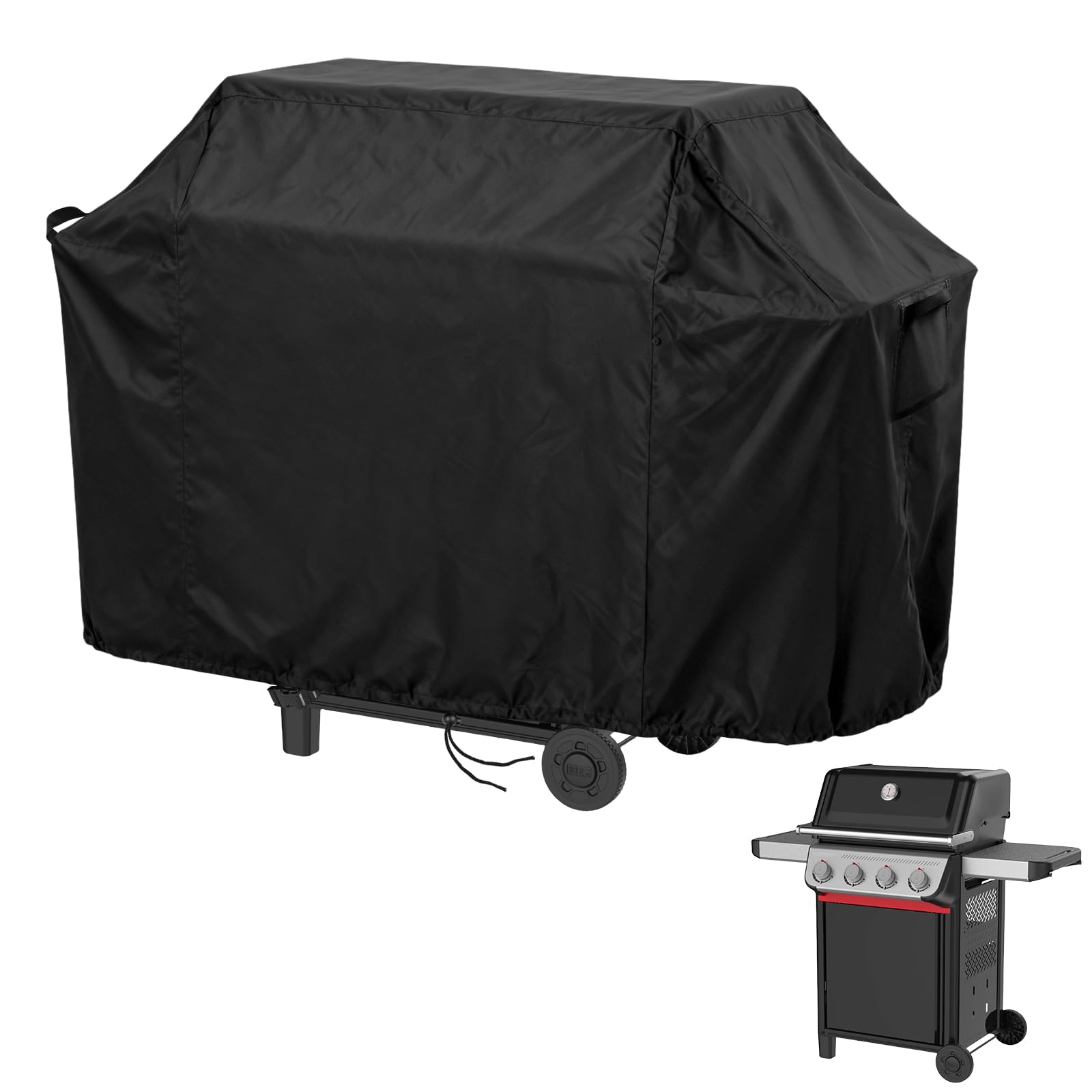 Grillabdeckung, 420D Oxford-Gewebe Wasserdicht Grill Abdeckung für Weber Spirit E-410 Gasgrill, Gasgrill Grillabdeckung - (165x70x120cm)