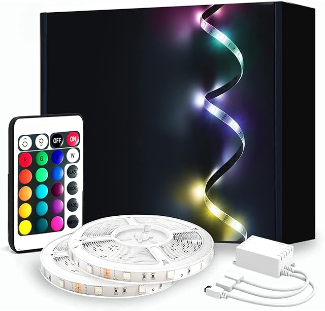 phopollo Led Lights for Bedroom, 15m led Strip Lights with Remote & App Control ,Music Sync with Mic, Flexible 12v 5050 Led Color Changed Lights (7.5Mx2)