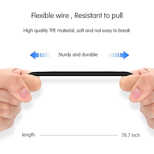 Miniatura 5 de Cable USB C a HDMI (4K 30Hz), adaptador USB tipo C a HDMI, cable de extensión de 6 pies compatible con Mcbook ProMcbook 1213, Chr0mebook (negro)