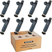 23250-50040 2UZ 4.7L Fuel Injectors,Compatible with/Toyota 4.7 Tundra Sequoia Land Cruiser 1998-2004,Compatible with/Lexus LX470 GX470 2003-2005 |4 Holes| |Set of 8|