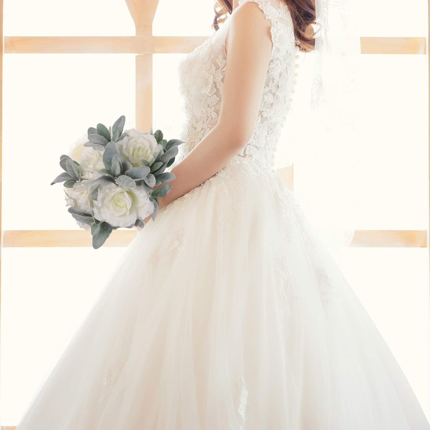 Larksilk 29” Lambs Ear Stems Fake Plant - Artificial Greenery Stems Tall Plant, Green, Lifelike Faux Indoor/Outdoor Plants for Home Decor, No Maintenance Required, Pack of 3 - Image 3