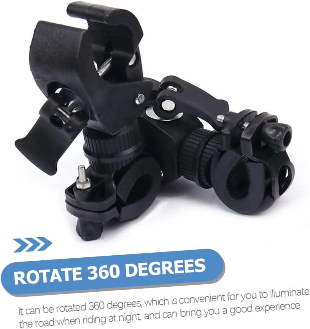 3pcs Bike Flashlight Holder Rotation Stable and Practical Torch Stand for Mountain Biking Easy to Install Essential Cycling Accessory
