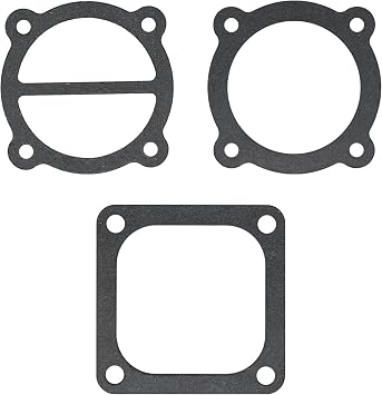 1 Set Air Compressor Gasket Kit,Air Compressor Valve Plate Paper Gasket,Upper Middle Lower,Black,65 Type