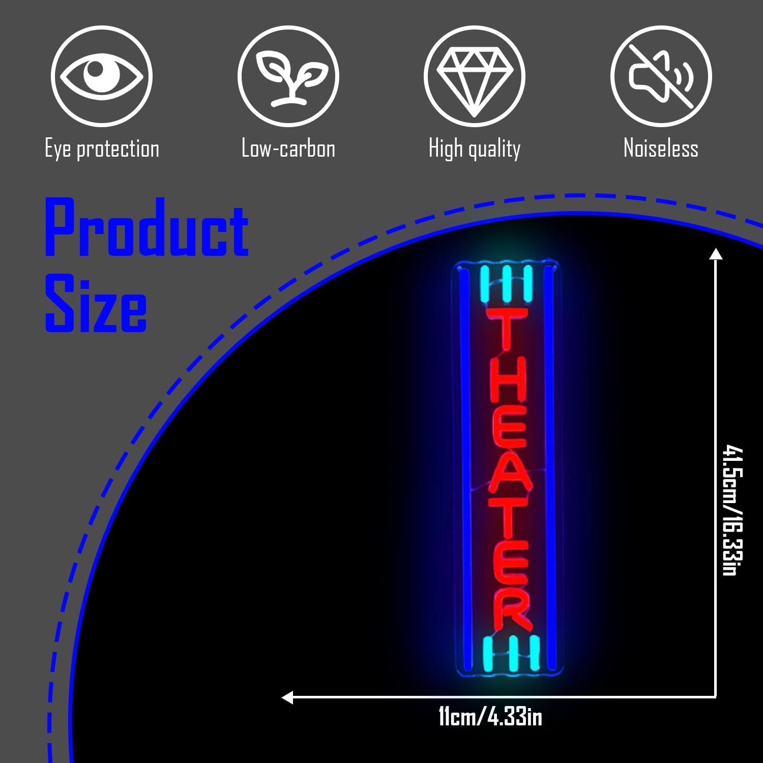 Segno al neon del teatro Decorazione del cinema Notte del cinema Led Segno Home Movie Theater Insegna al neon per la decorazione della parete Accessori per il teatro Illuminazione al neon per teatro