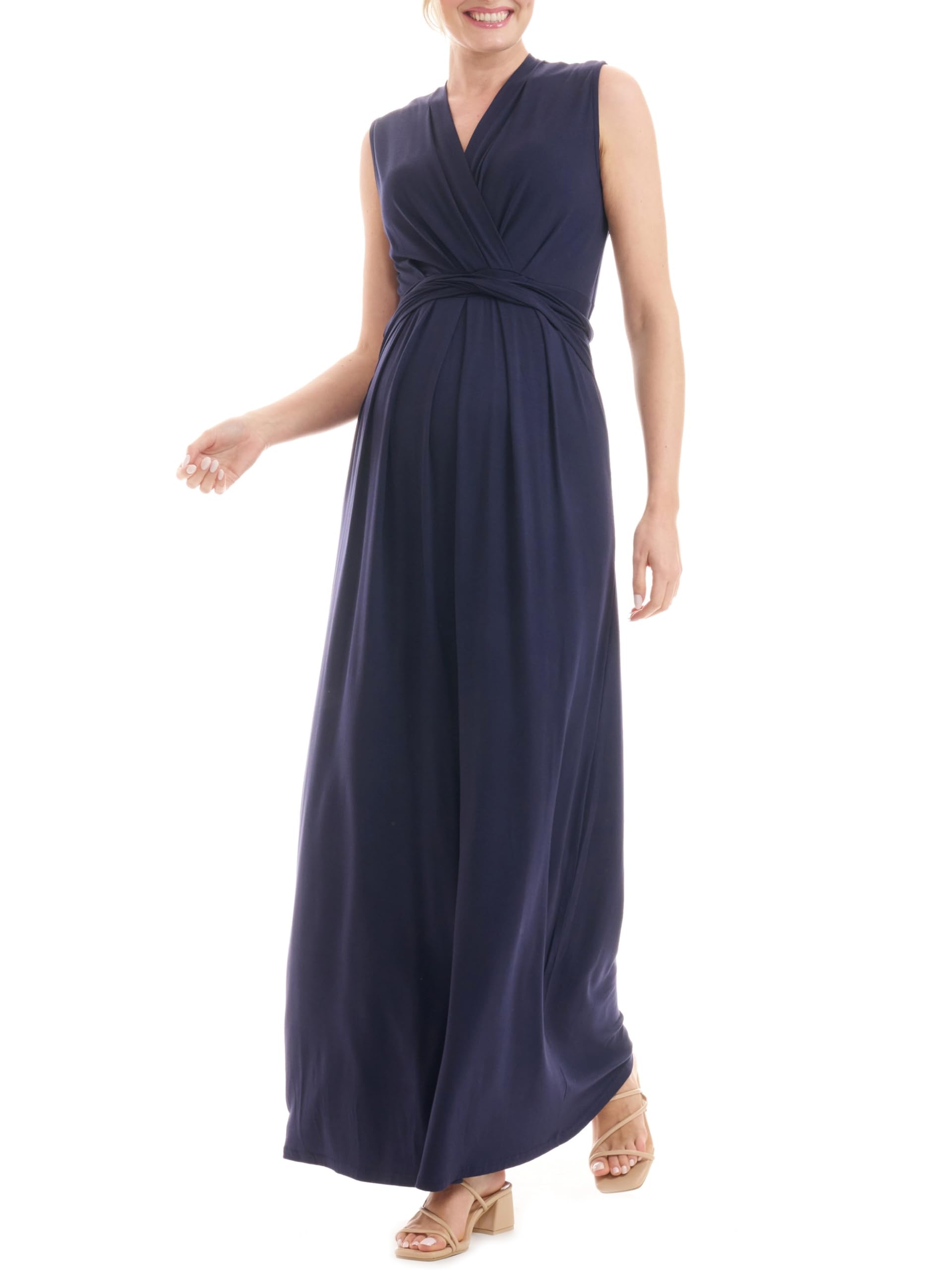 Herzmutter Robe de Grossesse Longue - Maternité Robe - Robe d'allaitement - Grossesse Vêtements - Robe Maxi été Festive - Robe pour Femme Enceinte et Allaitante - 6900