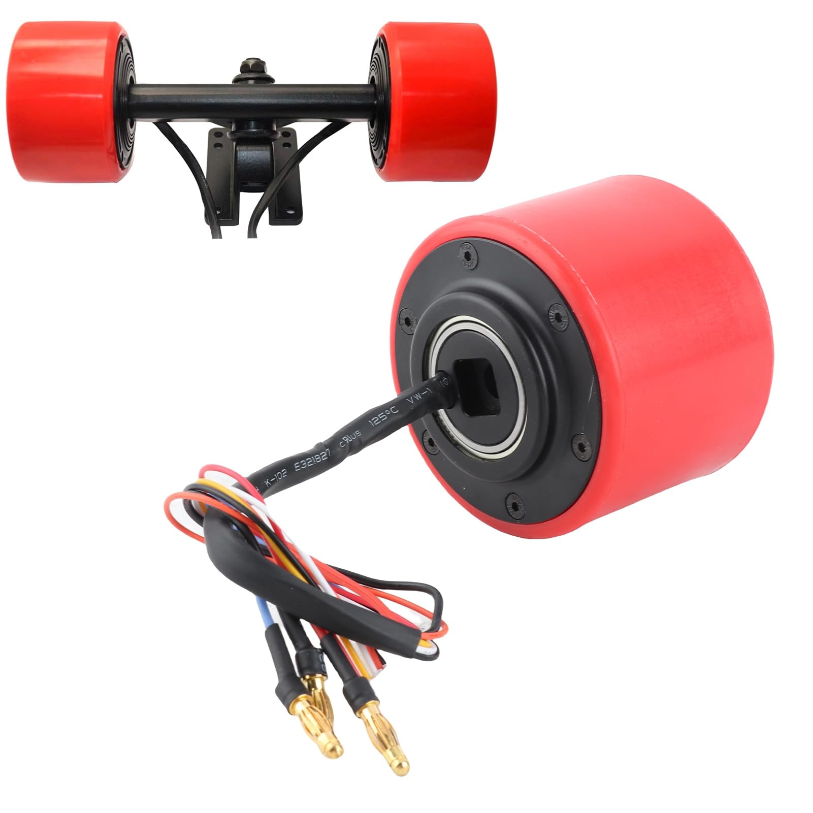 MAGT Roue Moteur de Moyeu de Skateboard Électrique, 70mm 150W 24V 36V Roue de Moteur de Moyeu Sans Balai pour Longboard Électrique DIY Mini Scooter