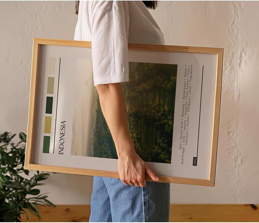 Fark Tanıtım Travel Art Çerçevesiz Poster, Modern Dekoratif Çerçevesiz Poster, Tablo, Indonesia, 30 x 40
